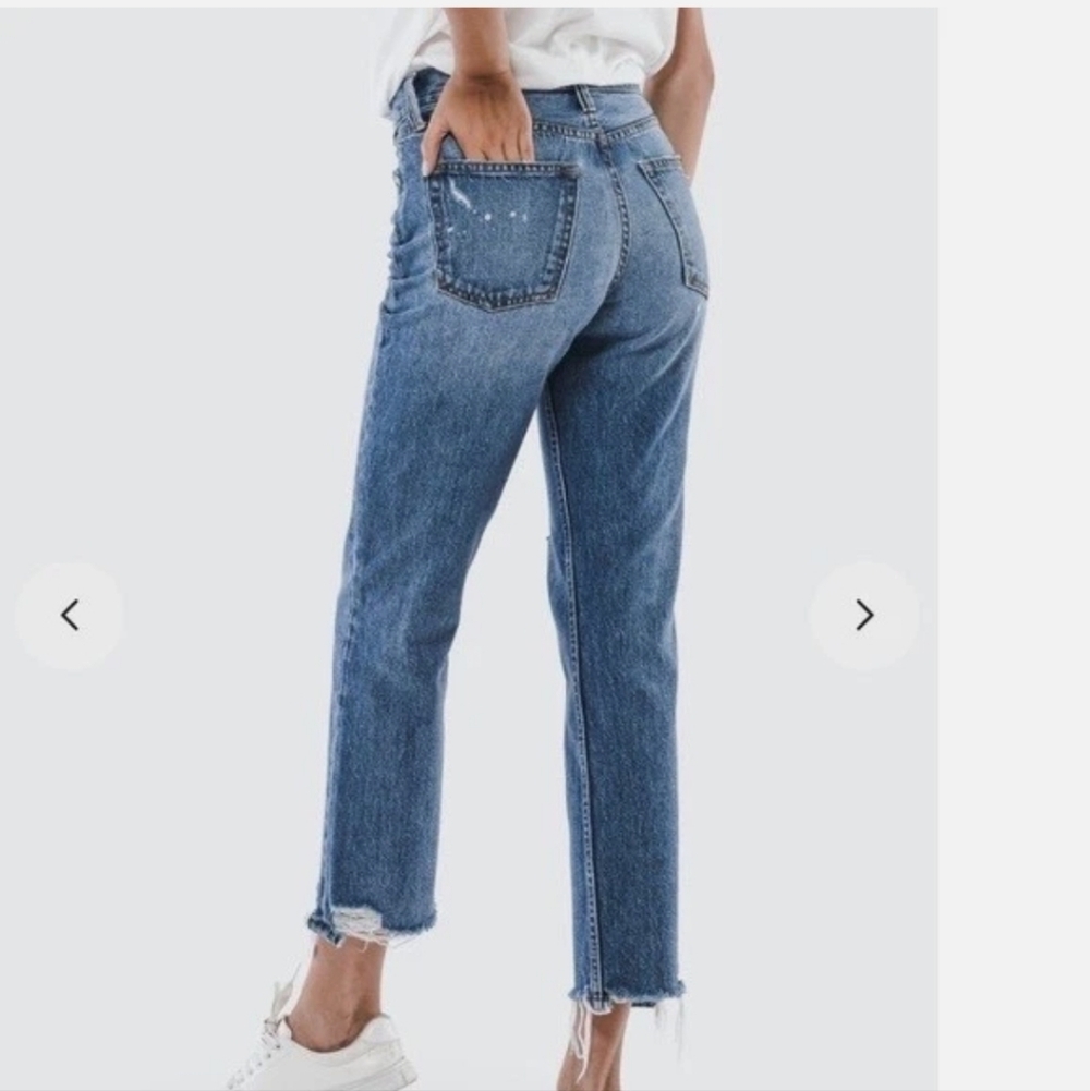 Noend Denim High-Rise Distressed Cropped Women's Jeans - Picture 2 of 8